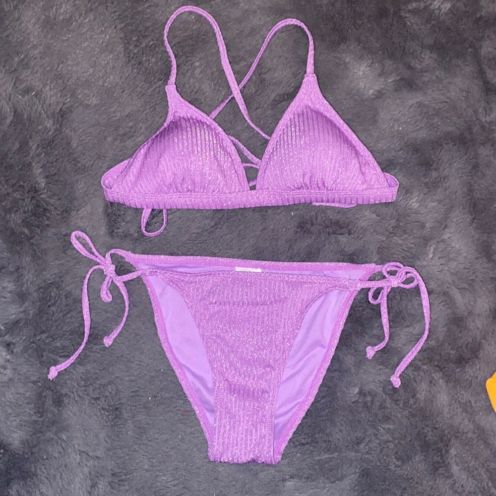 Brand new sparkly purple swimsuit